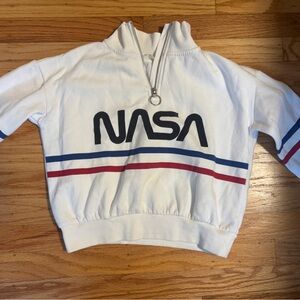H&M NASA Half-Zip cropped Sweatshirt